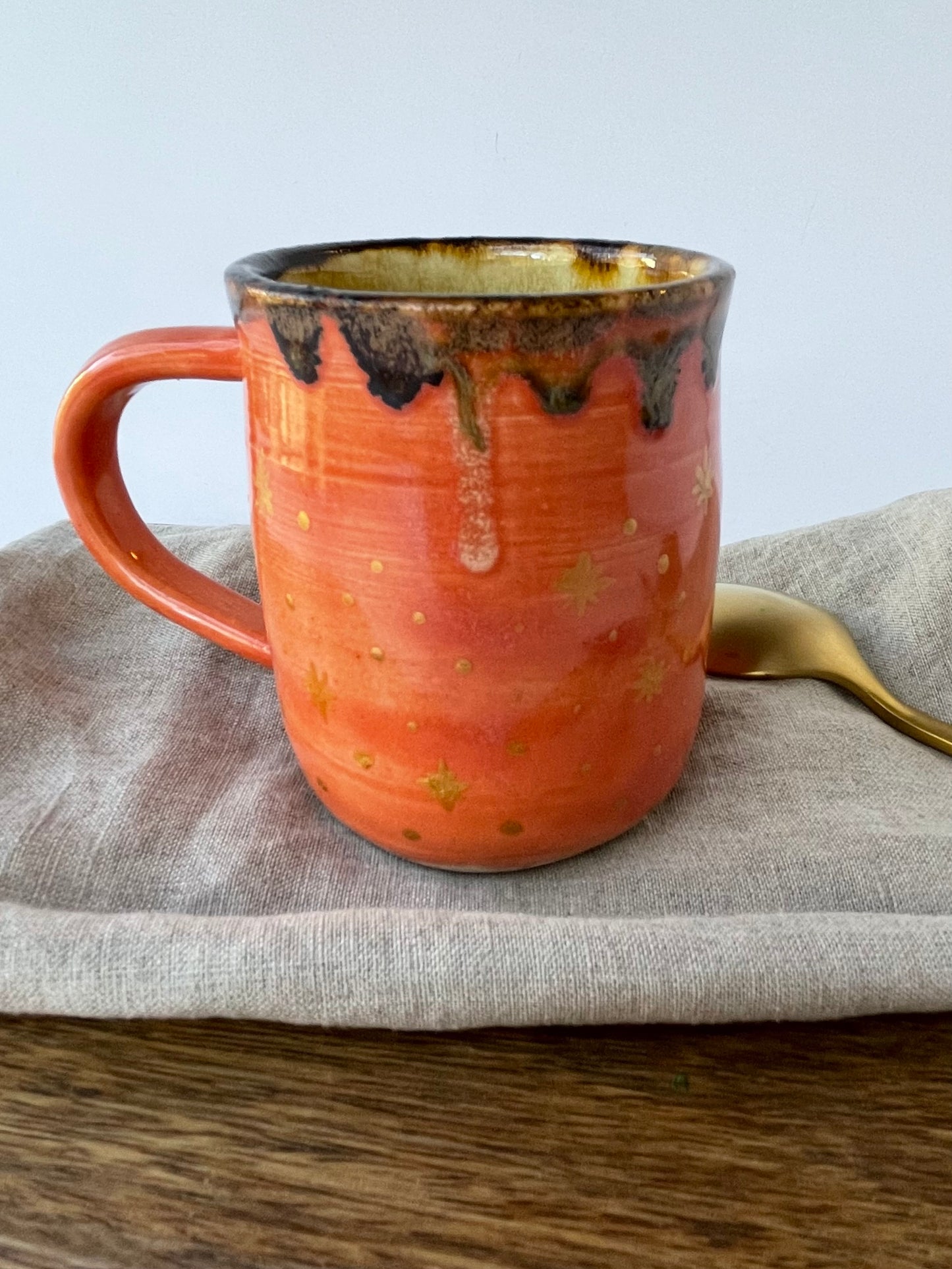 Coral Mug with Stars