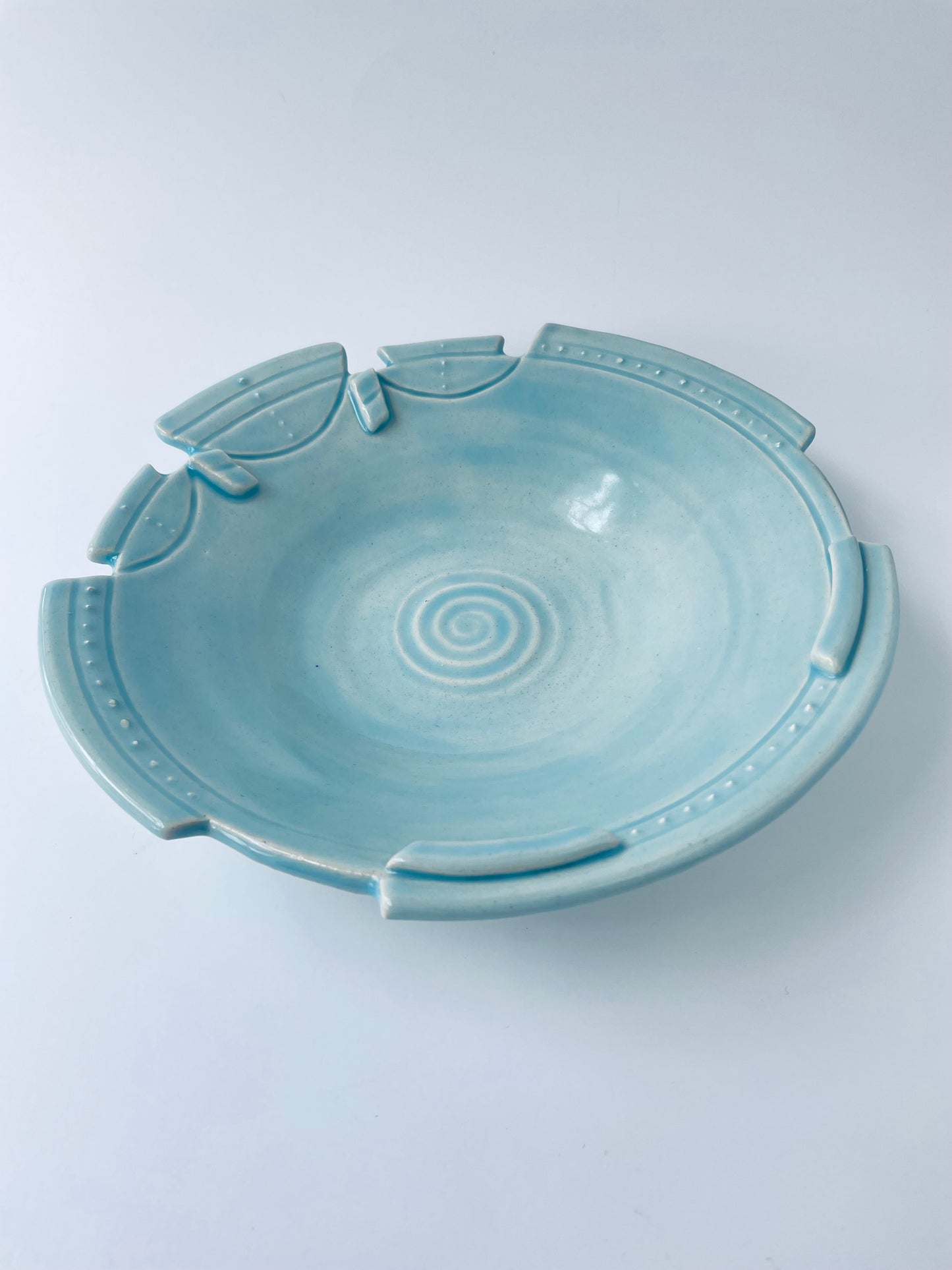 Light Blue Geometrics Bowl