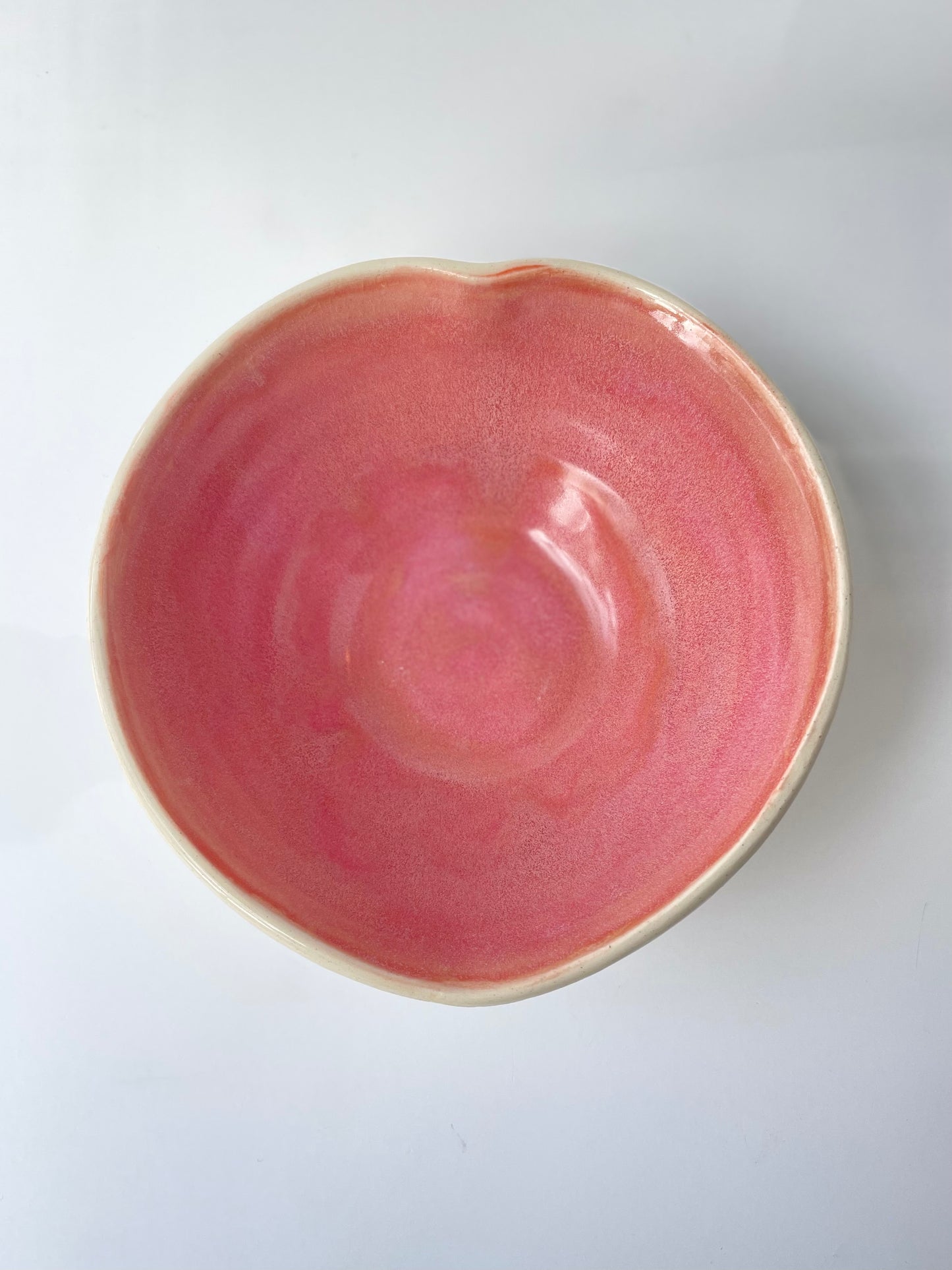 Warm Pink Heart Nesting Bowls, set of 2