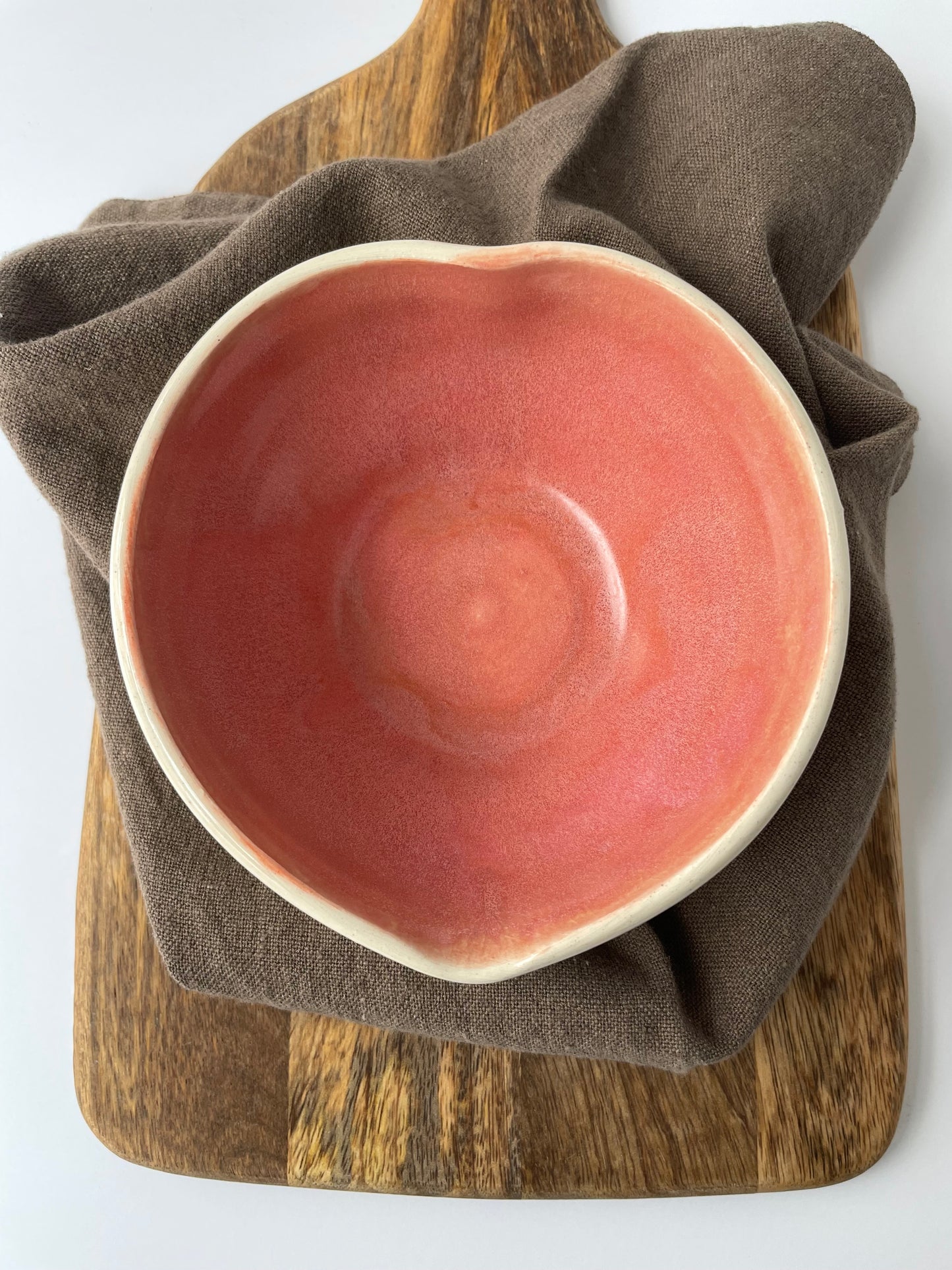 Warm Pink Heart Bowl