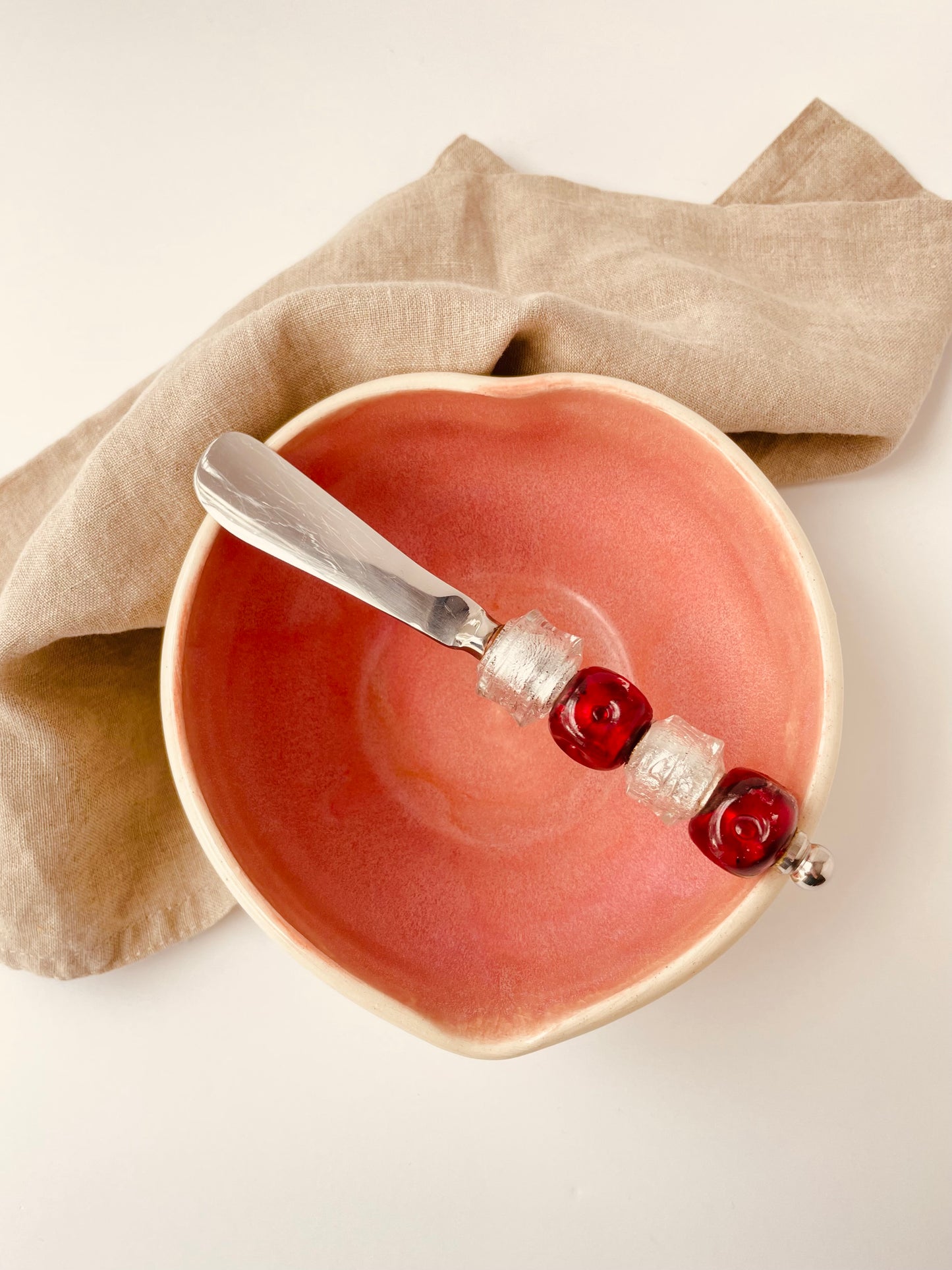 Warm Pink Heart Bowl