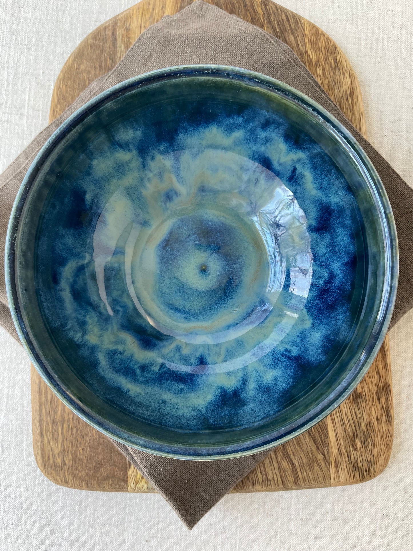 Swirled Blues Bowl