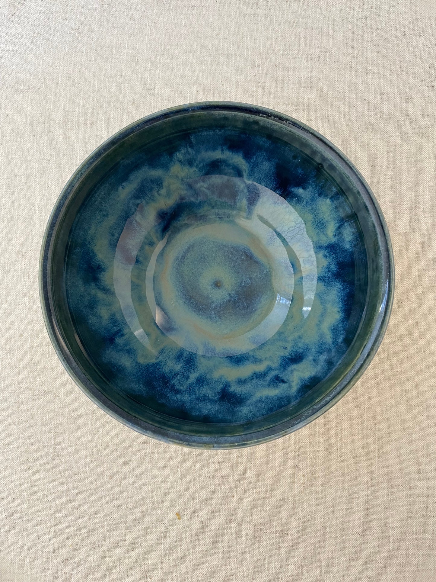 Swirled Blues Bowl