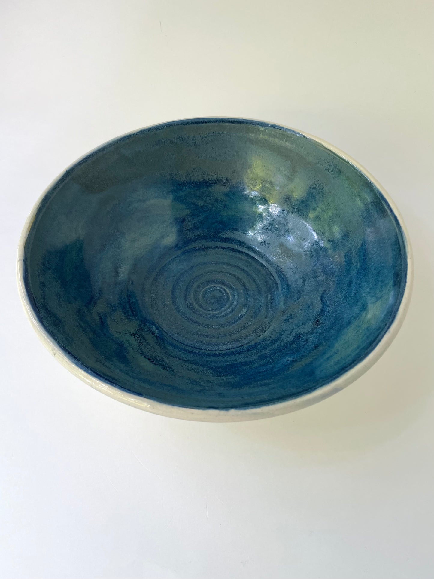 Blue Azurite Serving Bowl, 9 inch