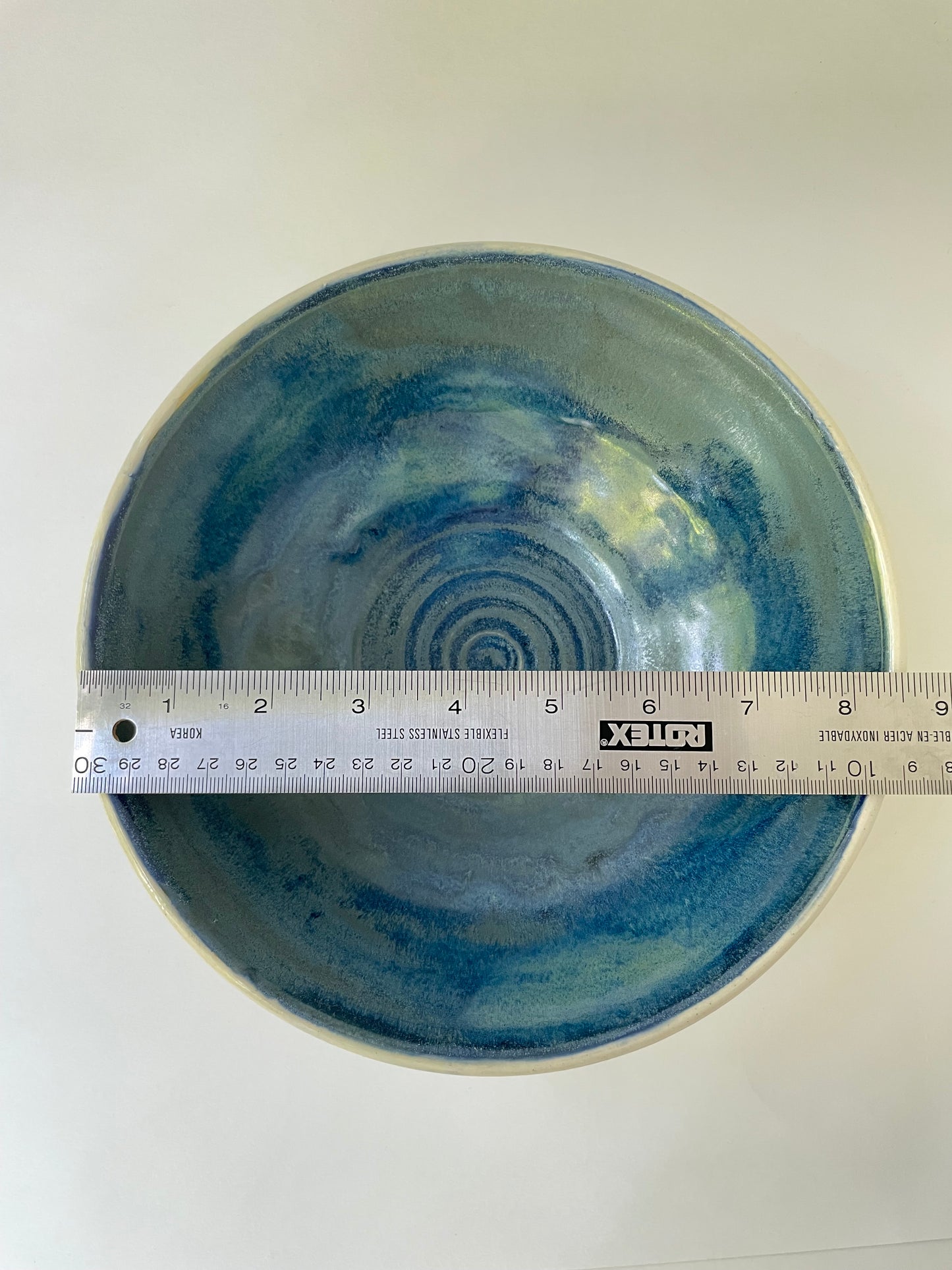 Blue Azurite Serving Bowl, 9 inch