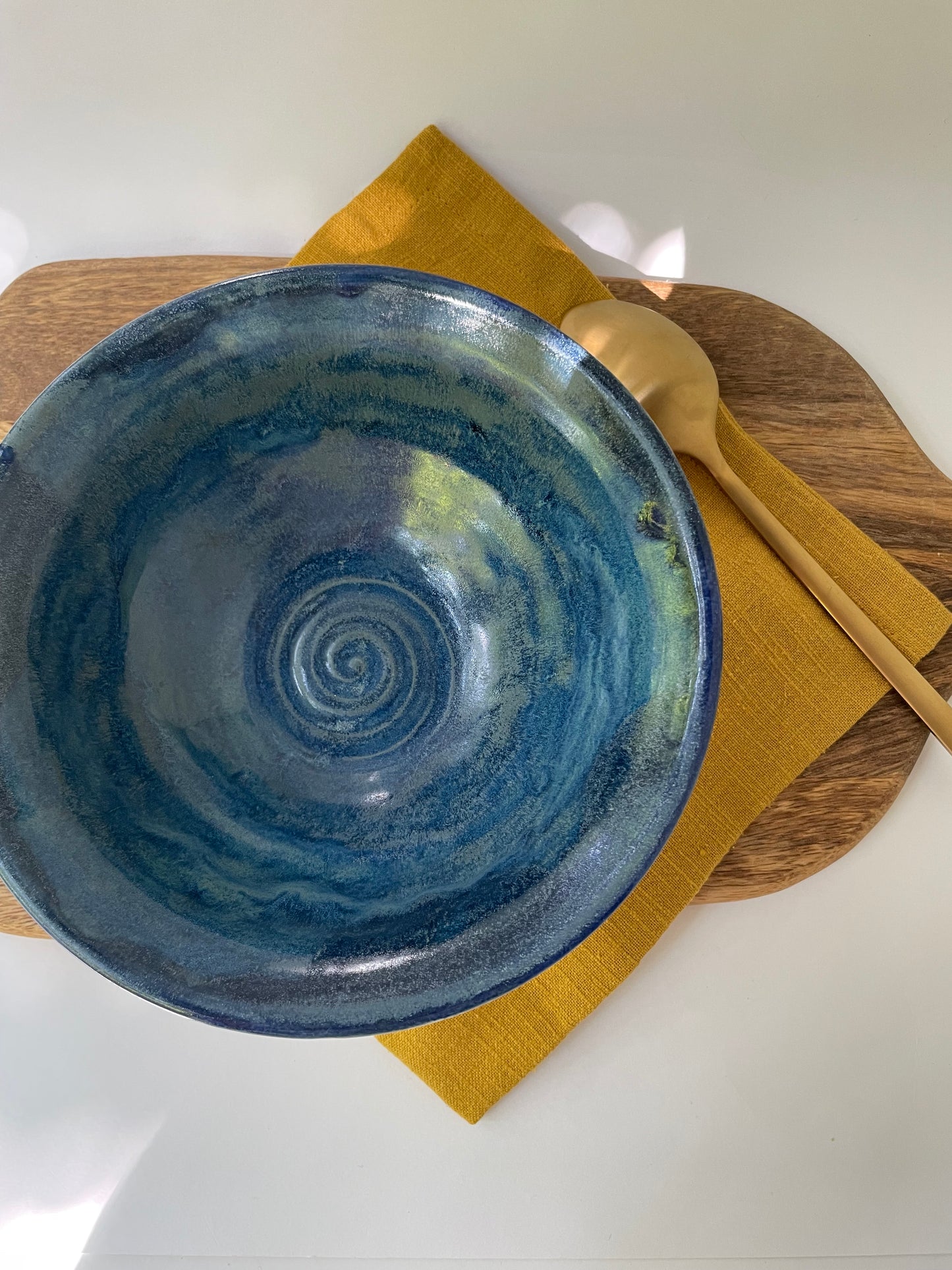 Blue Azurite Small Serving Bowl