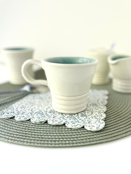 White and Celadon Tea Cup 1