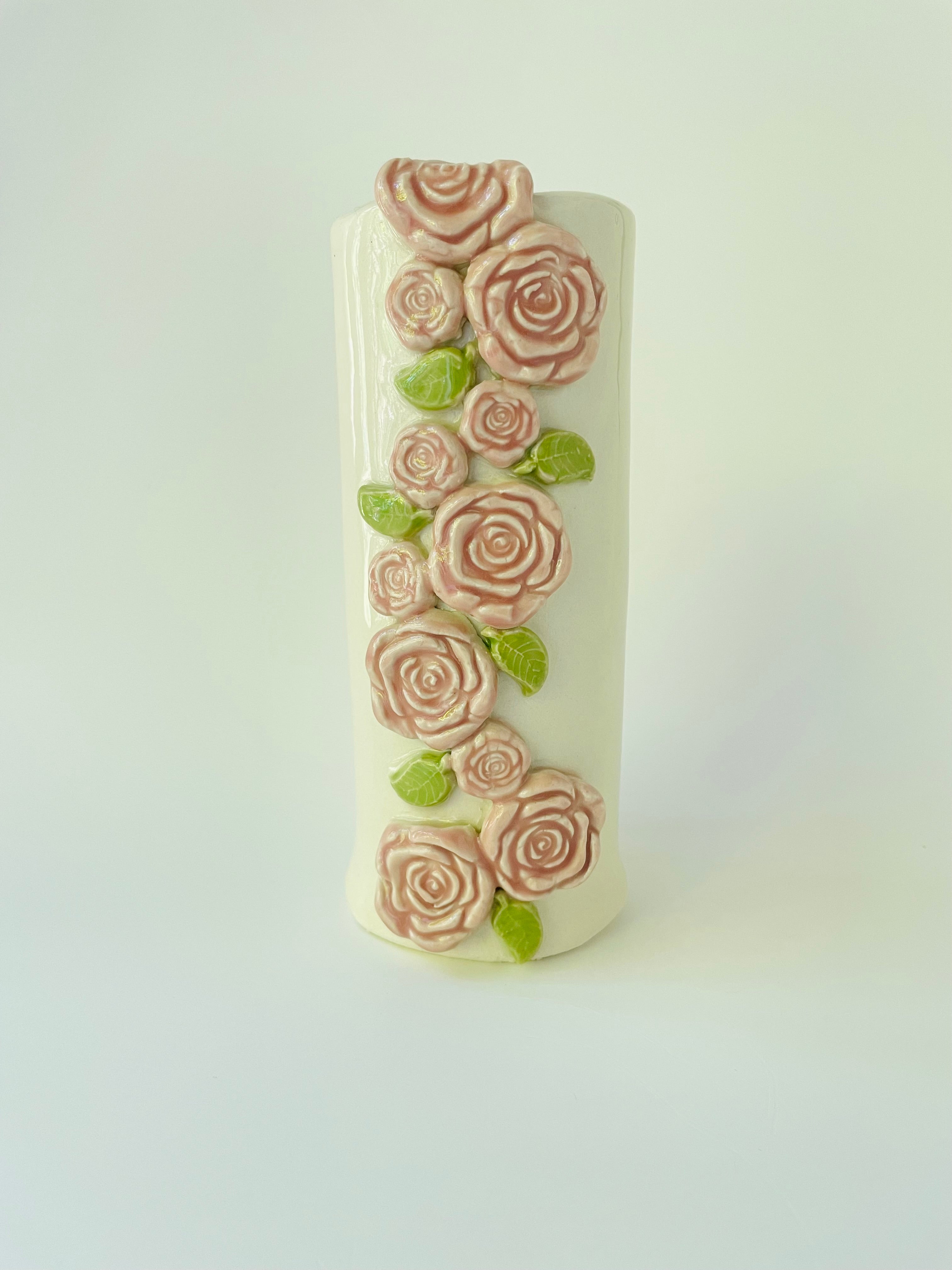 Kalon Ceramics ~ Blush Pink Ceramic Flower Vase Handmade
