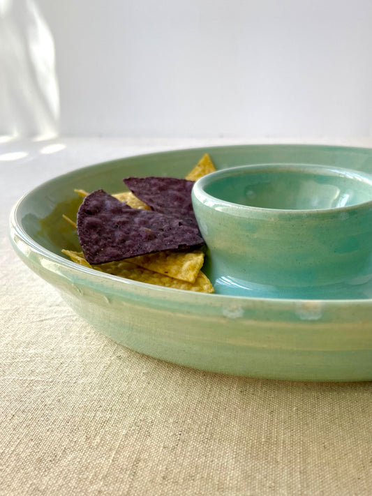 Chip & Dip, Turquoise with Crystals