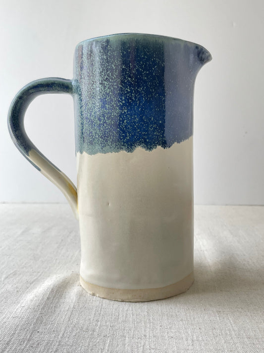 Sapphire and White Pitcher