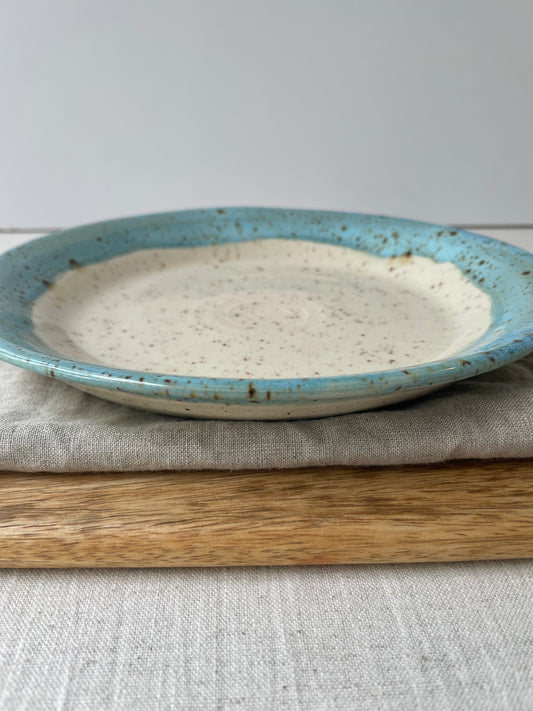 Cerulean Speckled Clay Serving Plate