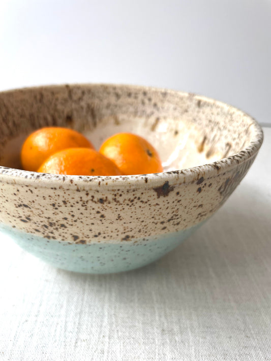 Blue and Birch Speckled Bowl