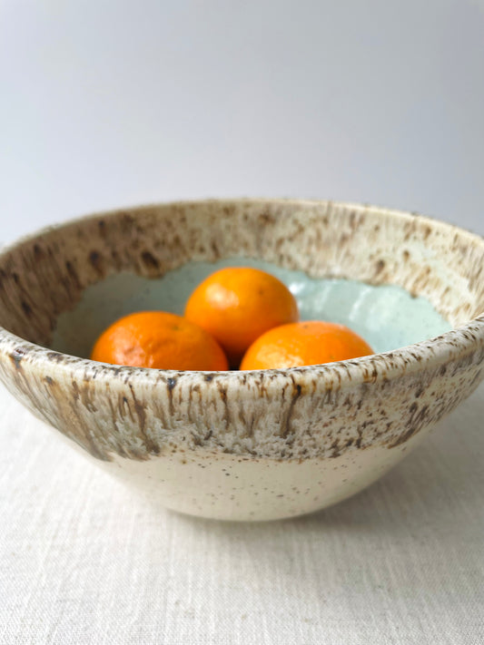 Blue and Birch Speckled Bowl