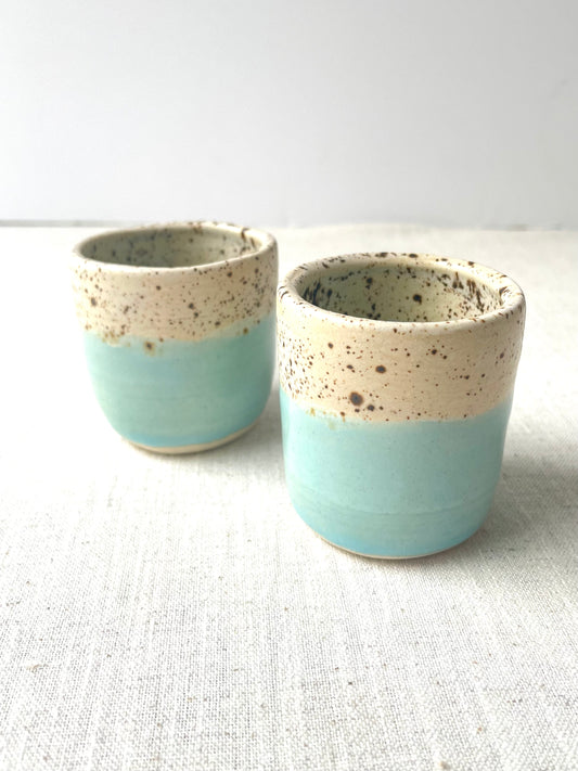 Blue and Birch Espresso Cups, Set of 2