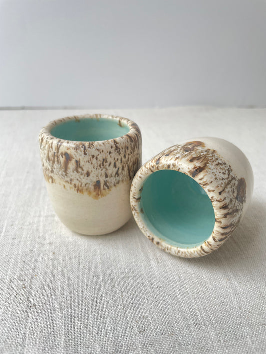 Blue and Birch Espresso Cups, Set of 2