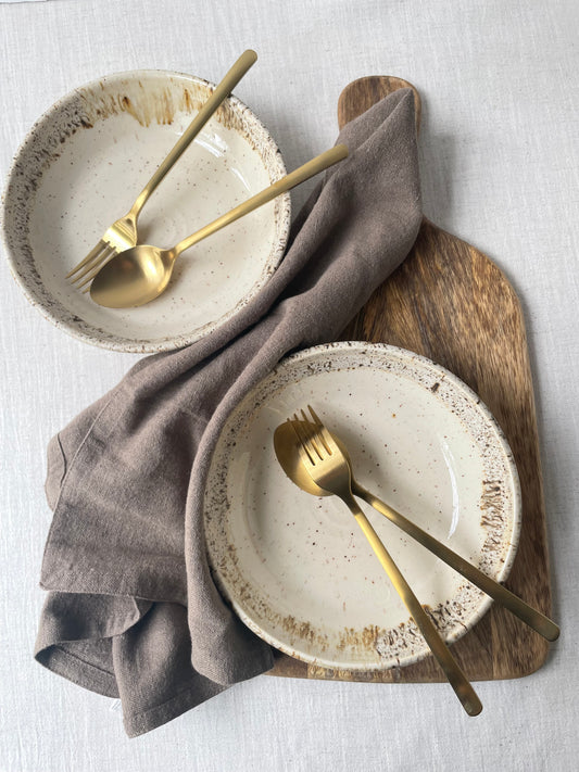 Birch Speckled Pasta Bowls, Set of 2