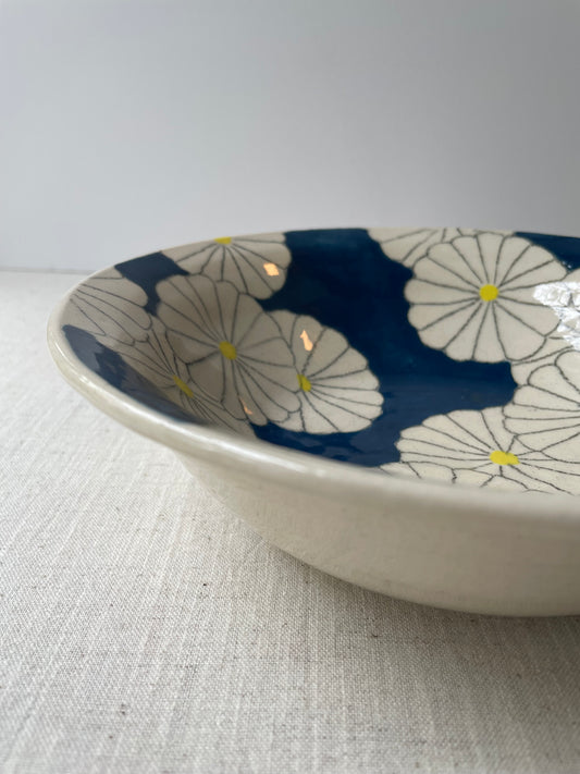 Daisy Chain Flared Bowl in Navy