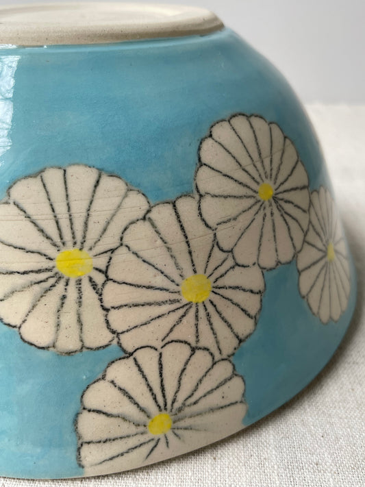 Japanese Print Bowl in Sky Blue
