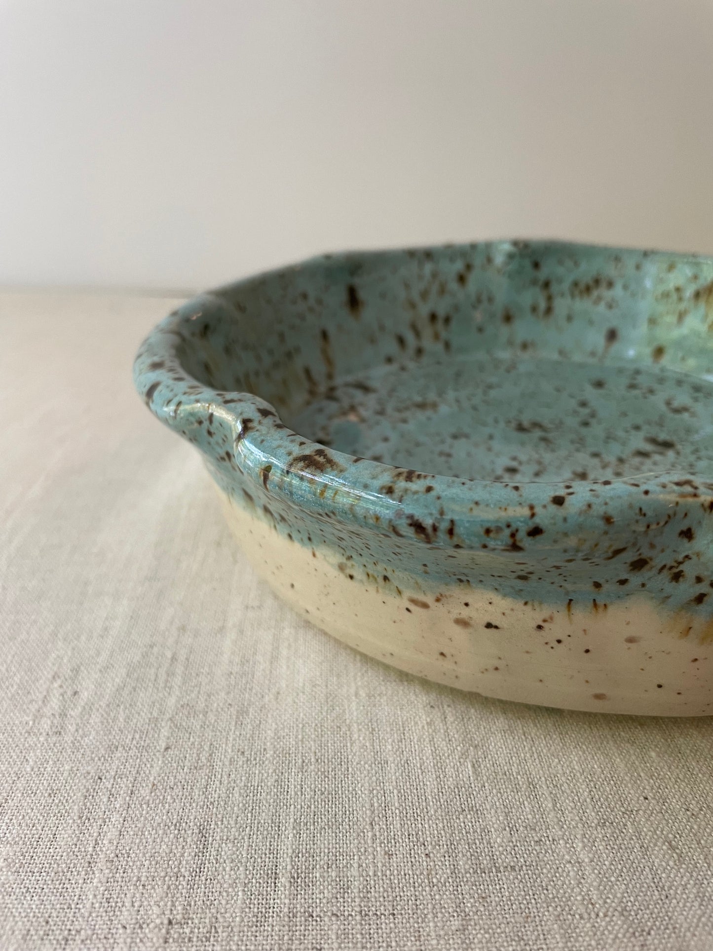 Cerulean Speckled Pie Plate