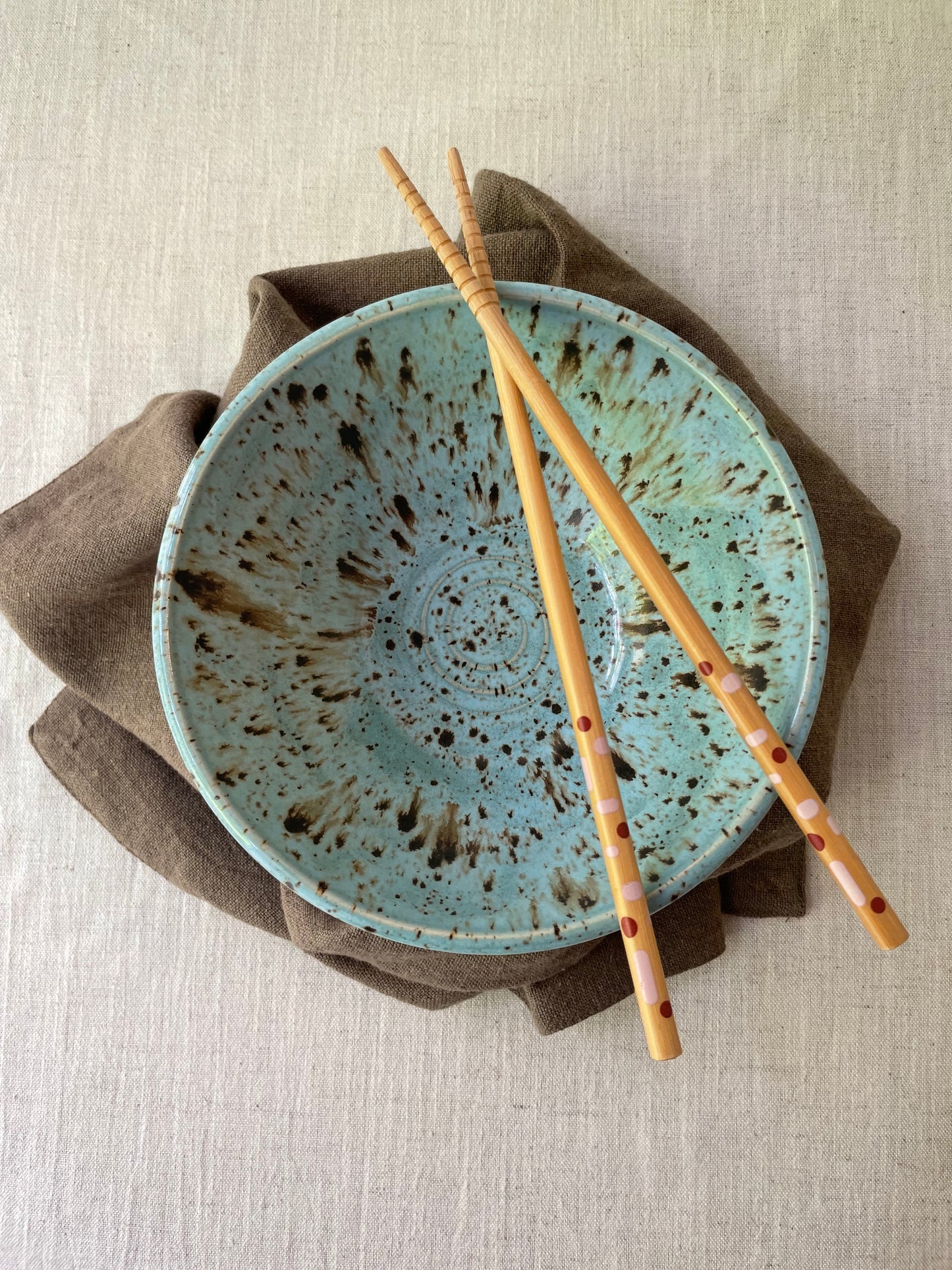 Cerulean Speckled Clay Bowl