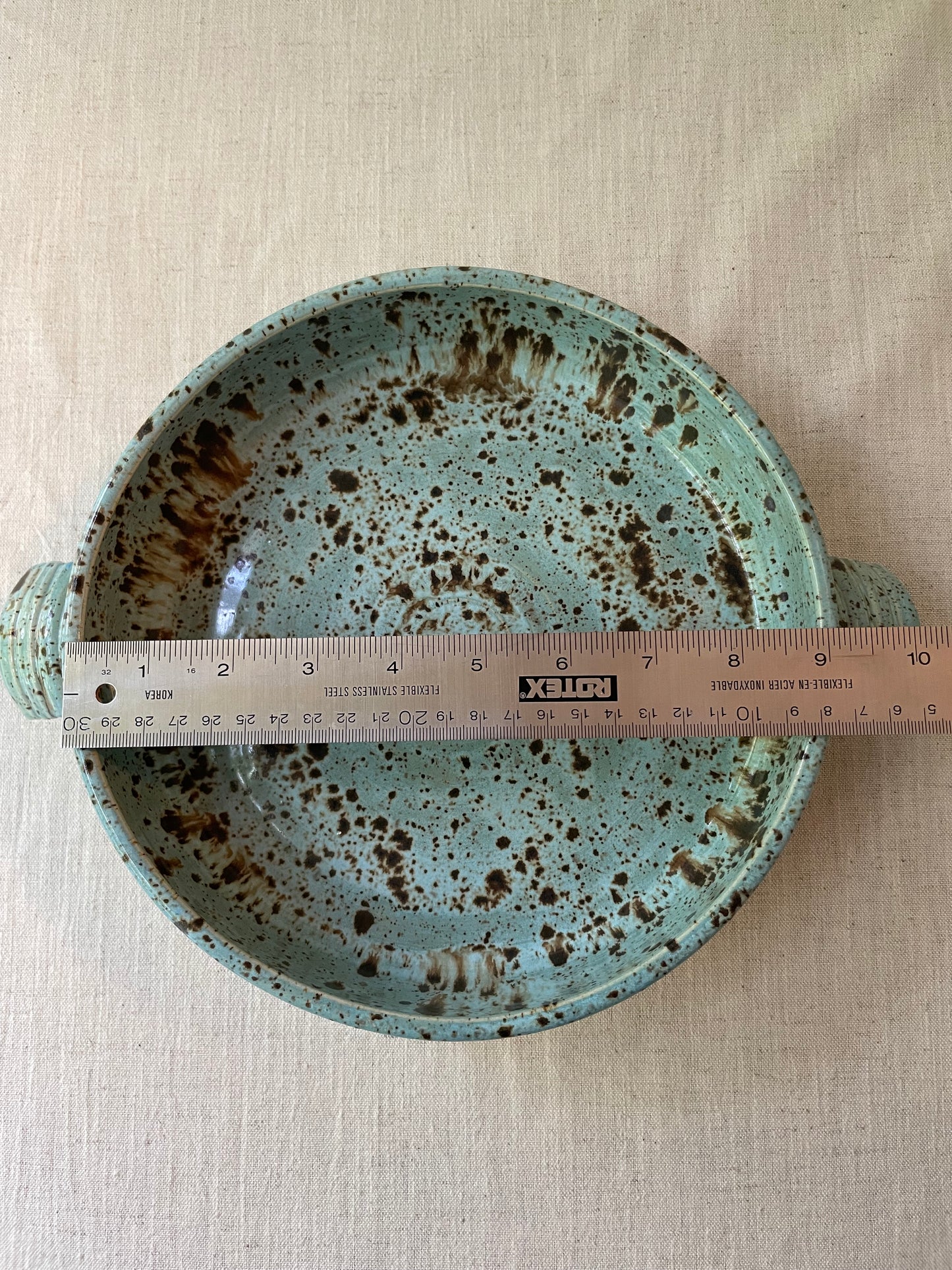 Cerulean Speckled Round Casserole