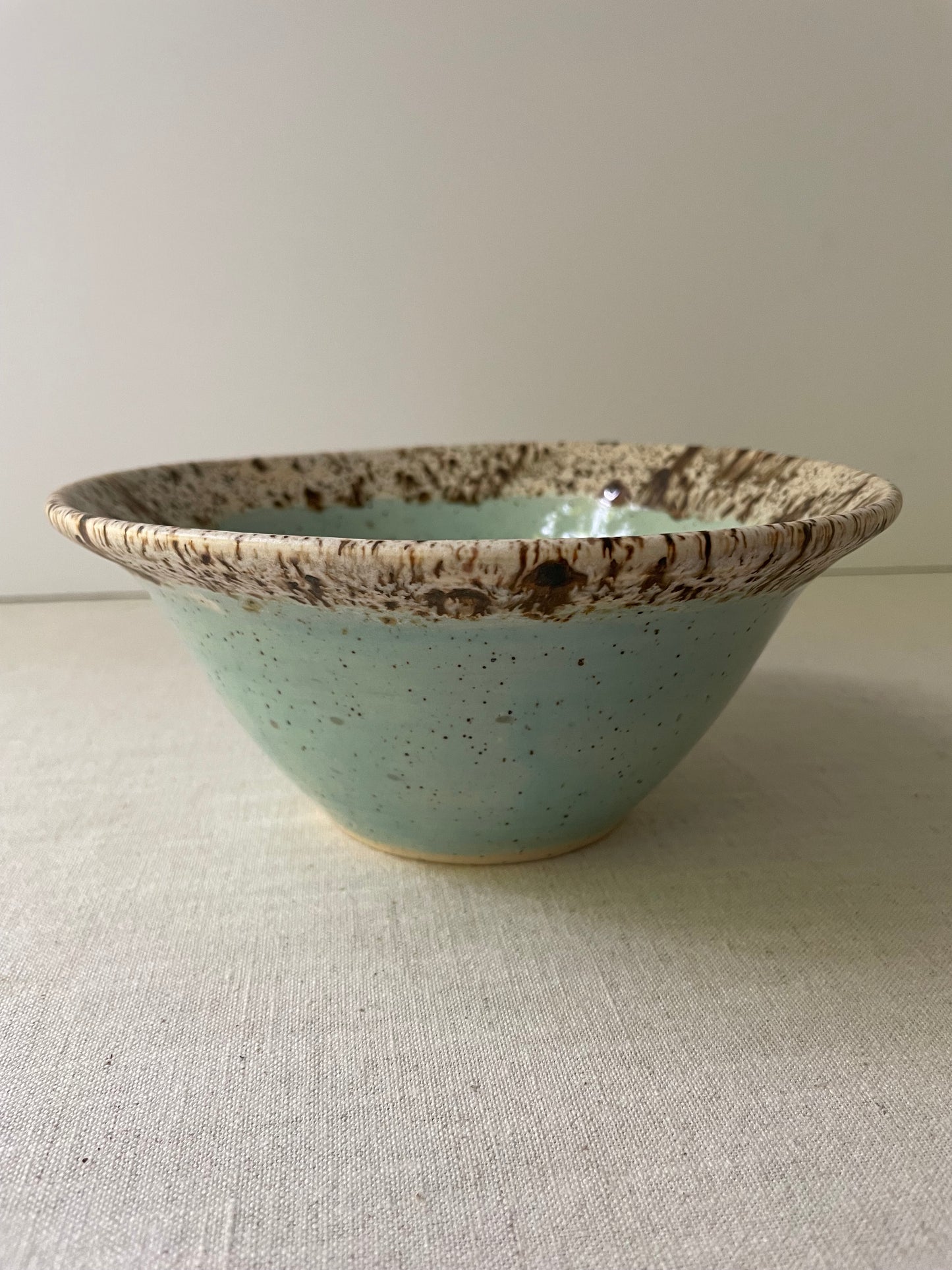 Blue and Birch Bowl, Flared Rim