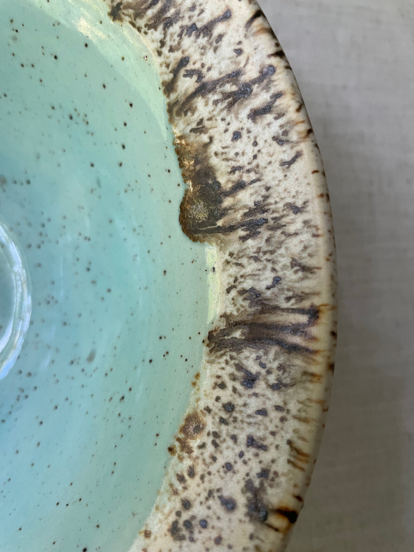 Blue and Birch Bowl, Flared Rim