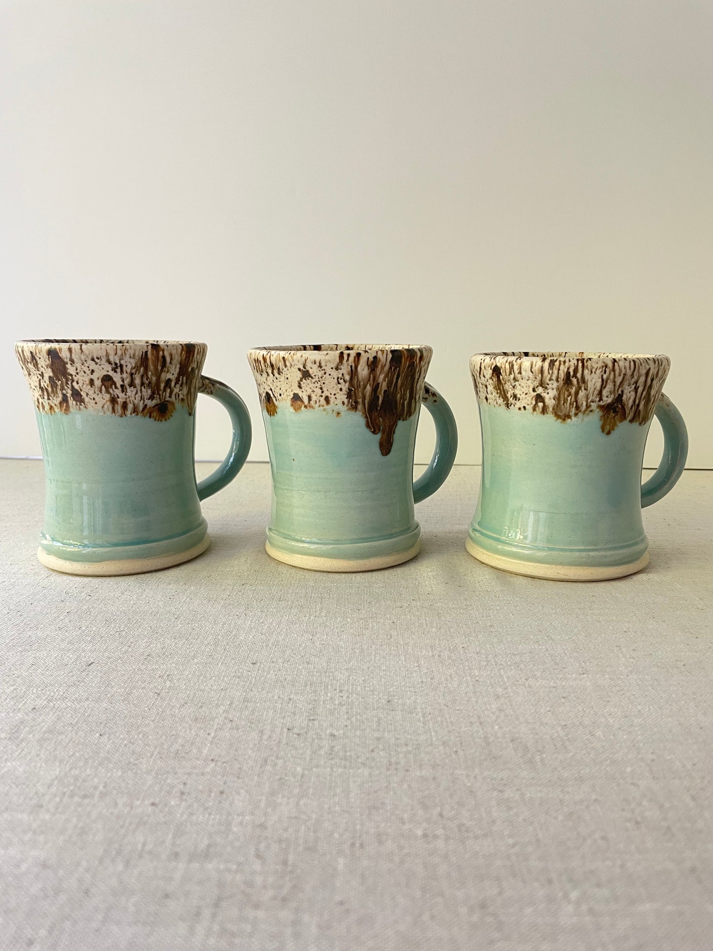 Blue and Birch Mug, Flared Rim