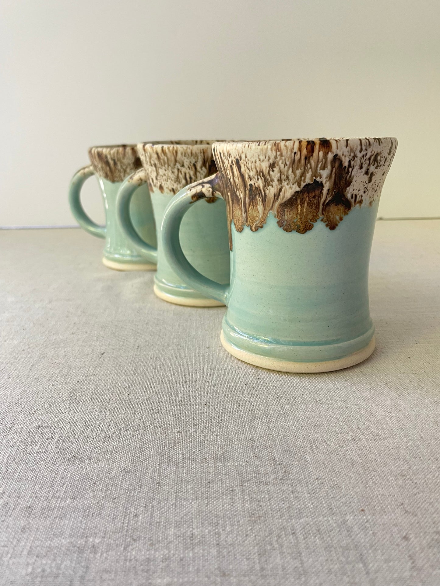 Blue and Birch Mug, Flared Rim