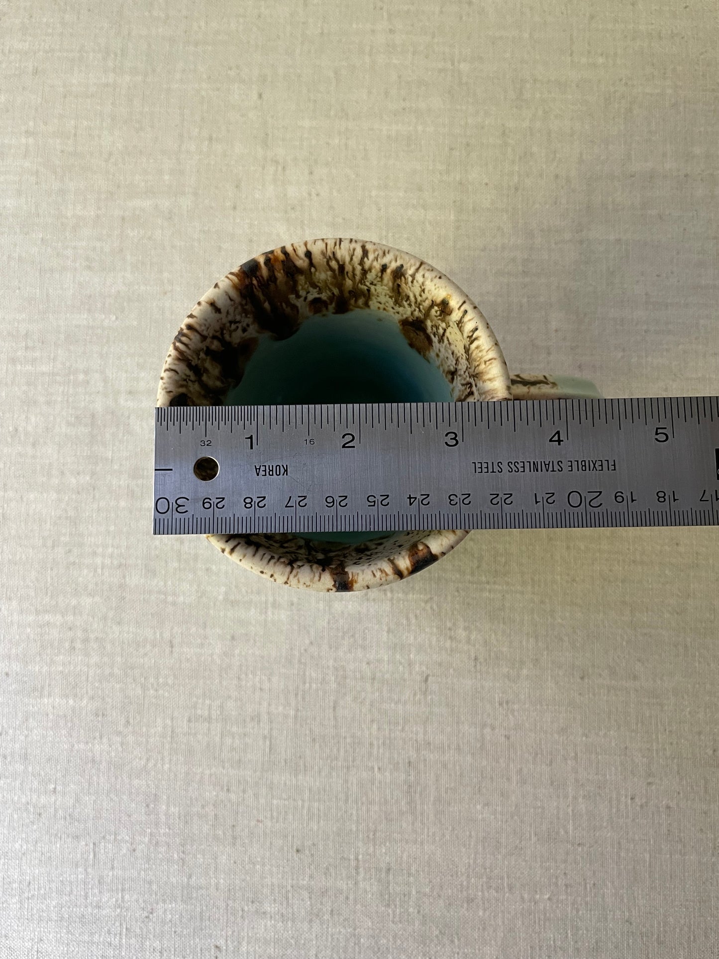 Blue and Birch Mug, Flared Rim