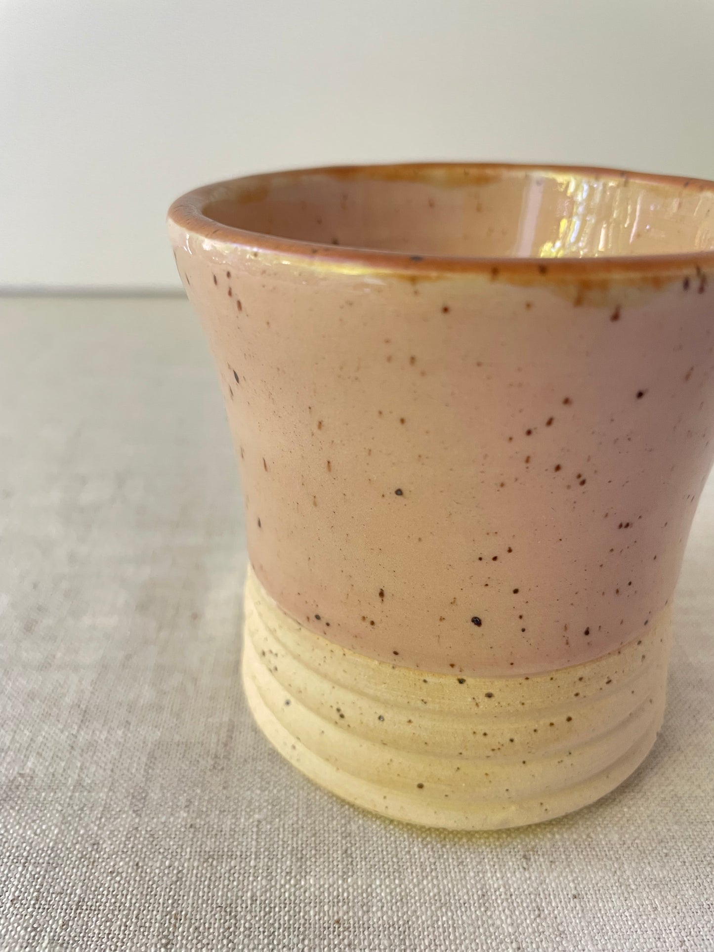 Pink Speckled Clay Mug