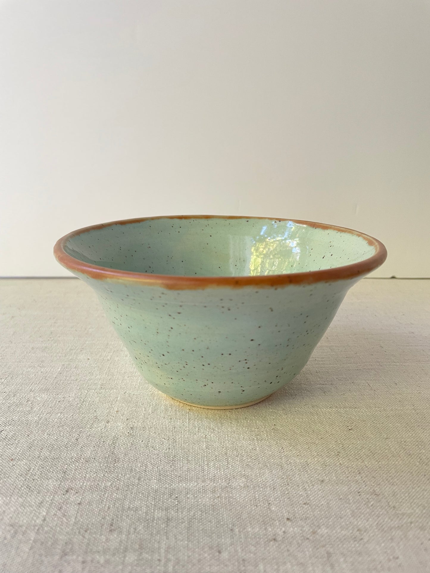 Turquoise Speckled Clay Bowl, 6 inch