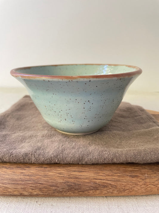 Turquoise Speckled Clay Bowl, 6 inch