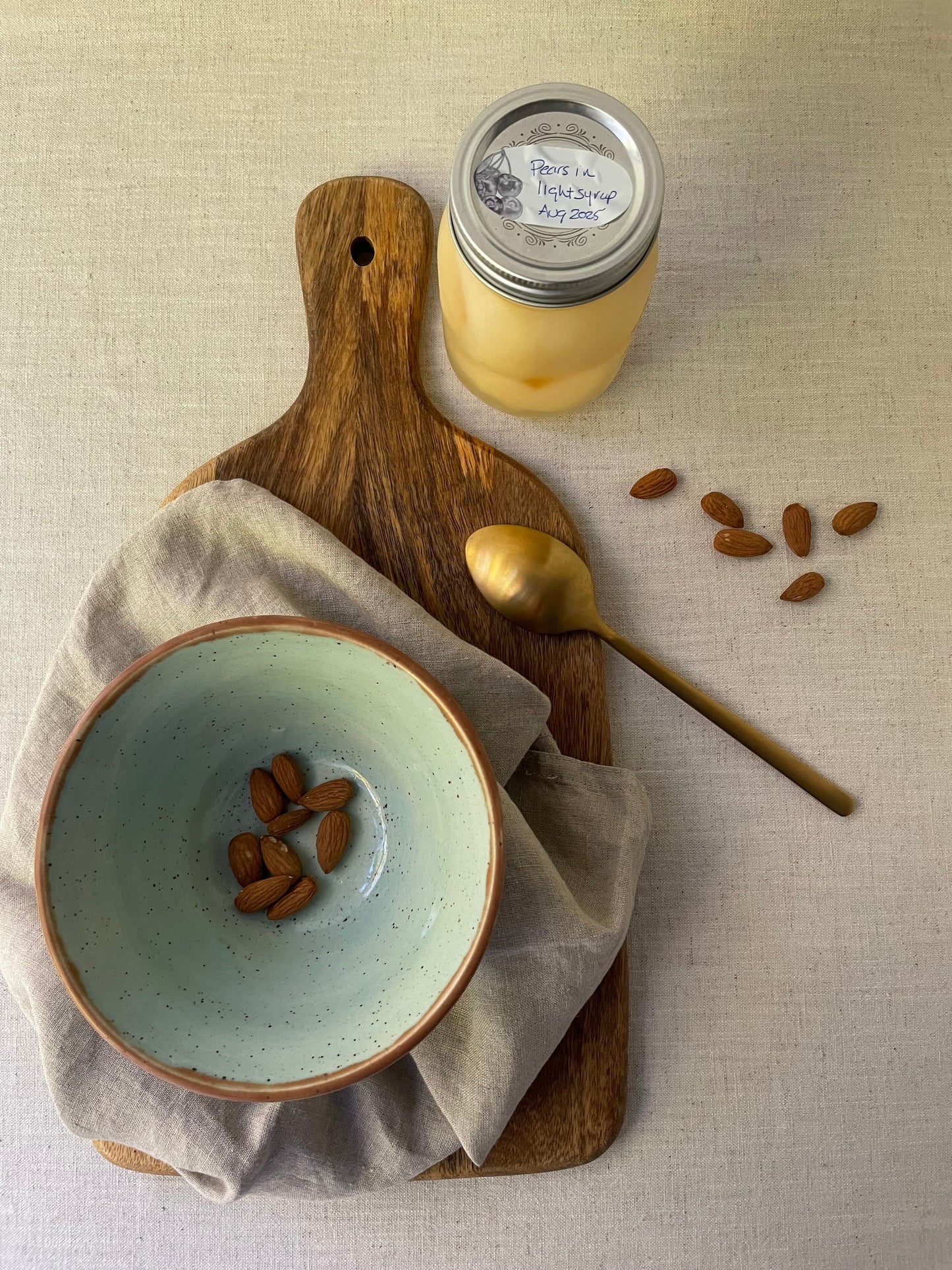 Turquoise Speckled Clay Bowl, 6 inch