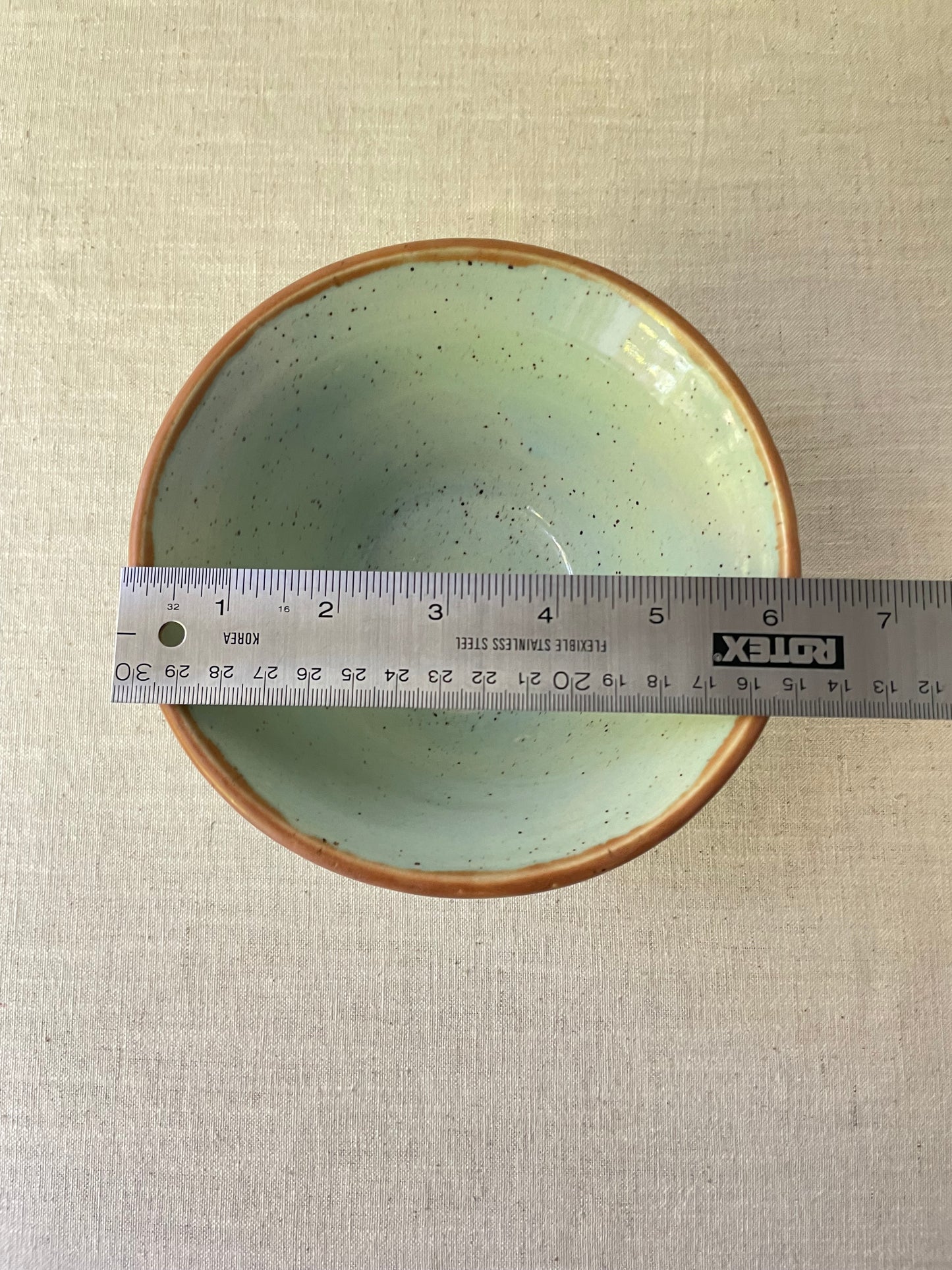 Turquoise Speckled Clay Bowl, 6 inch