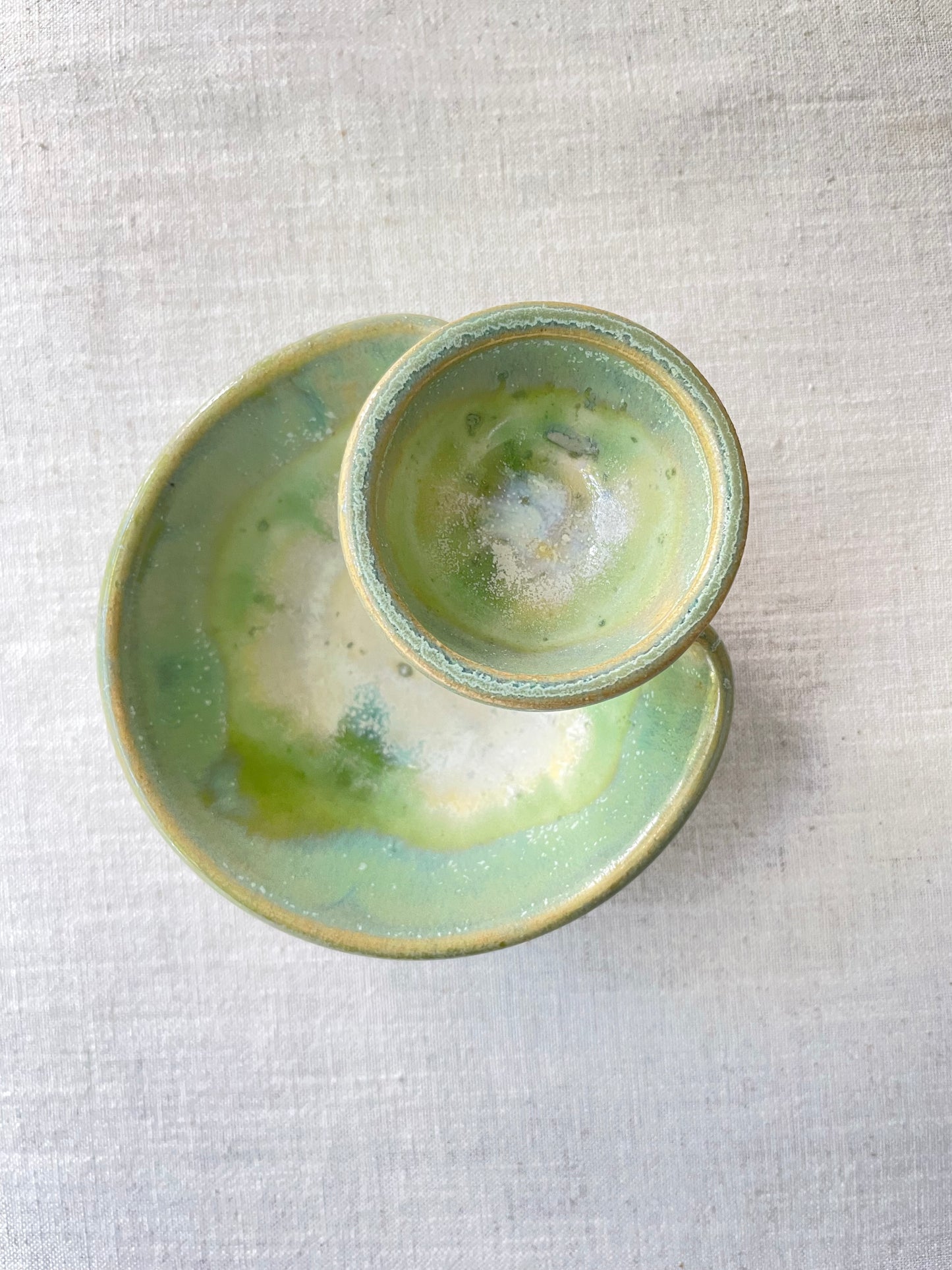 Olives Bowl, Folded Edge Style, Green Ivy