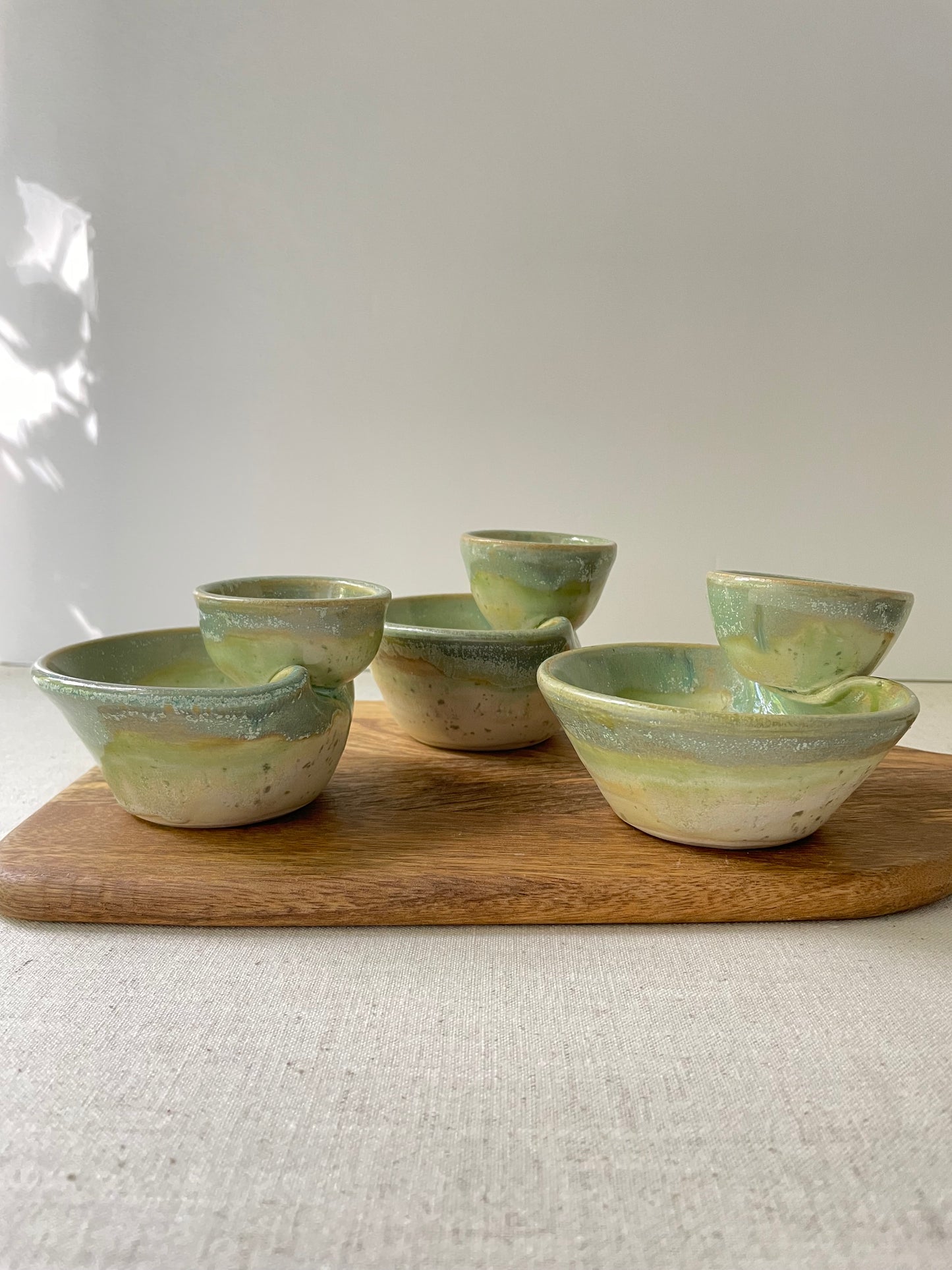 Olives Bowl, Folded Edge Style, Green Ivy