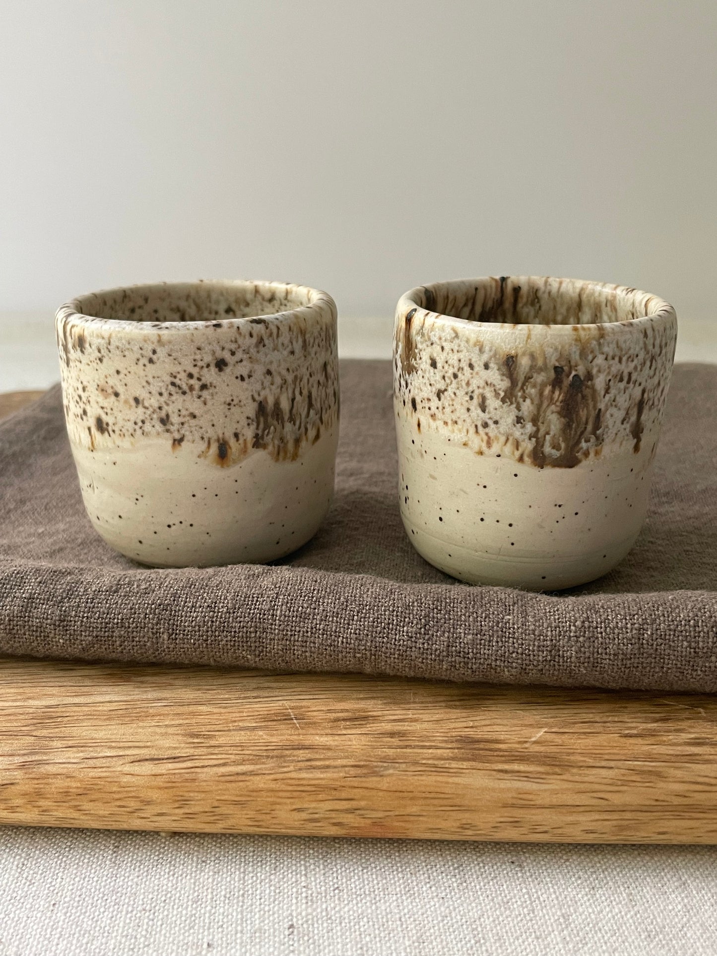 Birch Speckled Espresso Cups, Set of 2