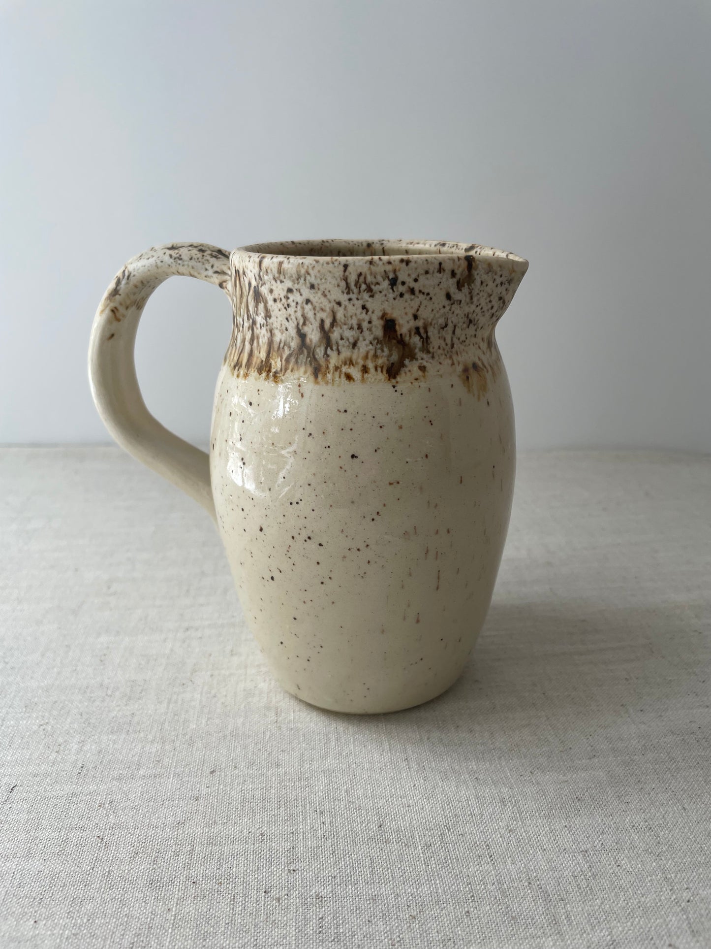Birch Speckled Clay Pitcher