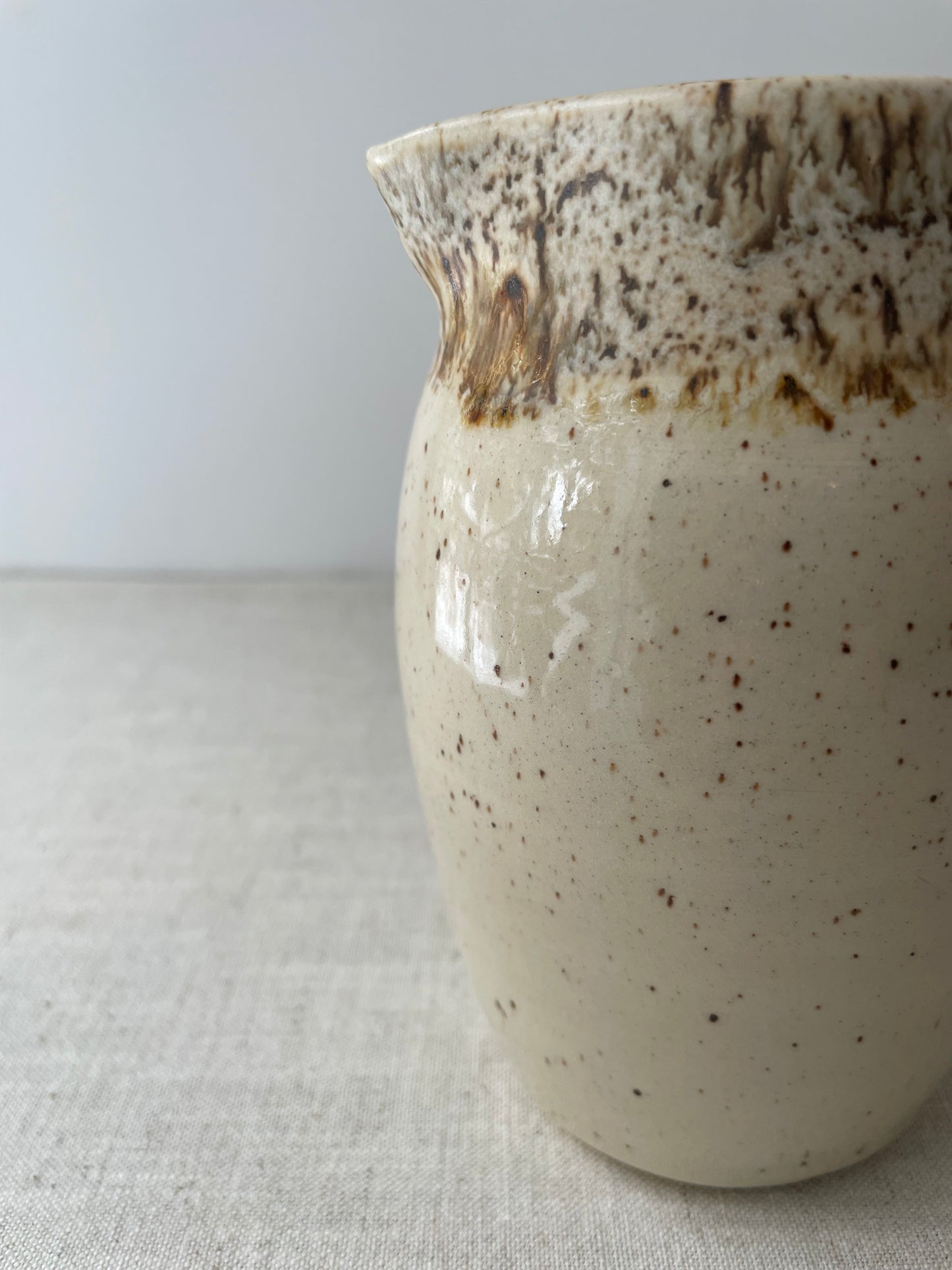 Birch Speckled Clay Pitcher