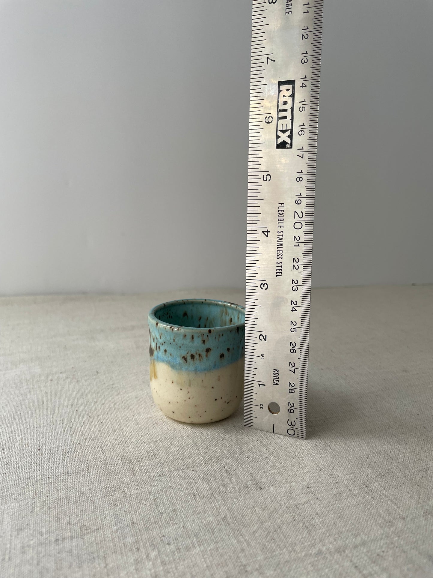 Cerulean Speckled Clay Espresso Cups, Set of 2