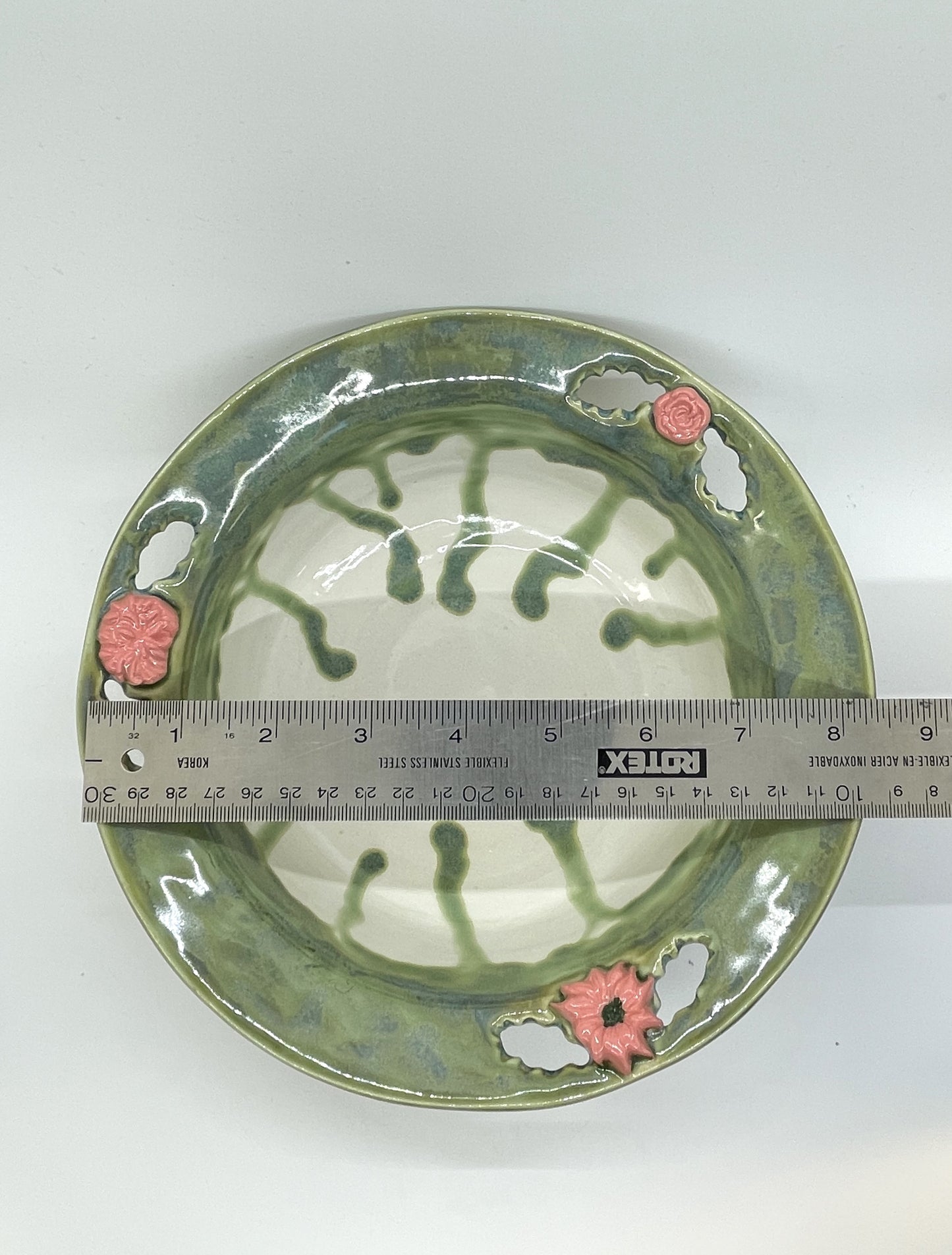 Pink Flowers Serving Bowl (Seconds)