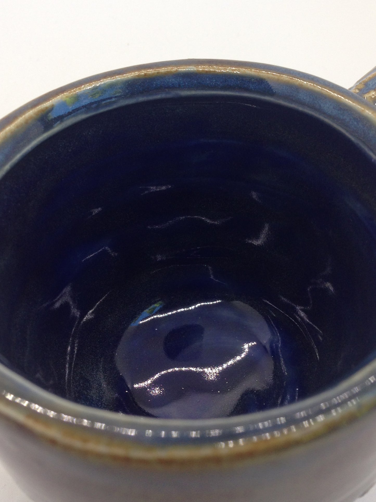 Blue Faceted Tea Cup