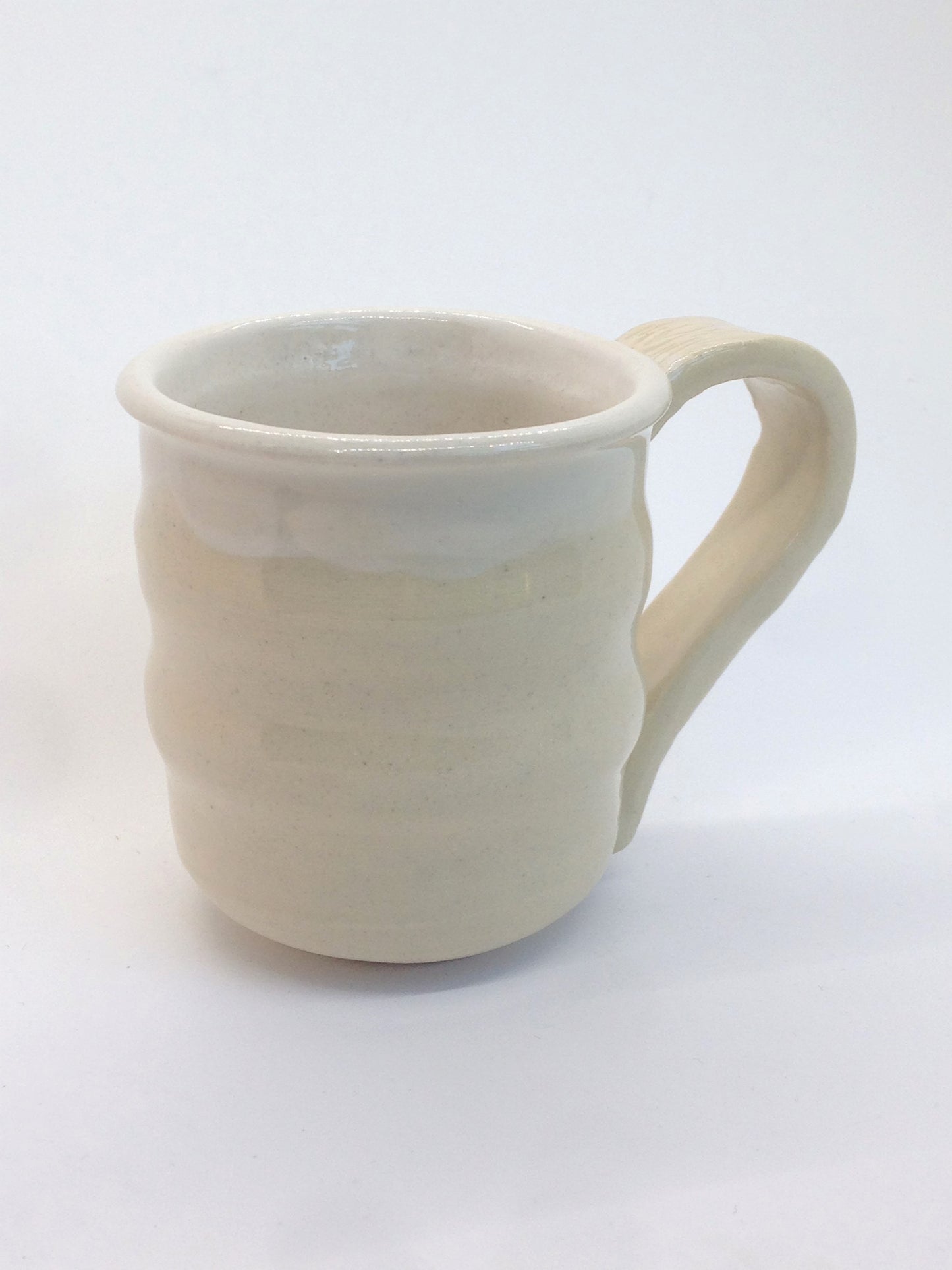 White Bark-Handle Mug