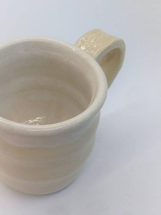 White Bark-Handle Mug