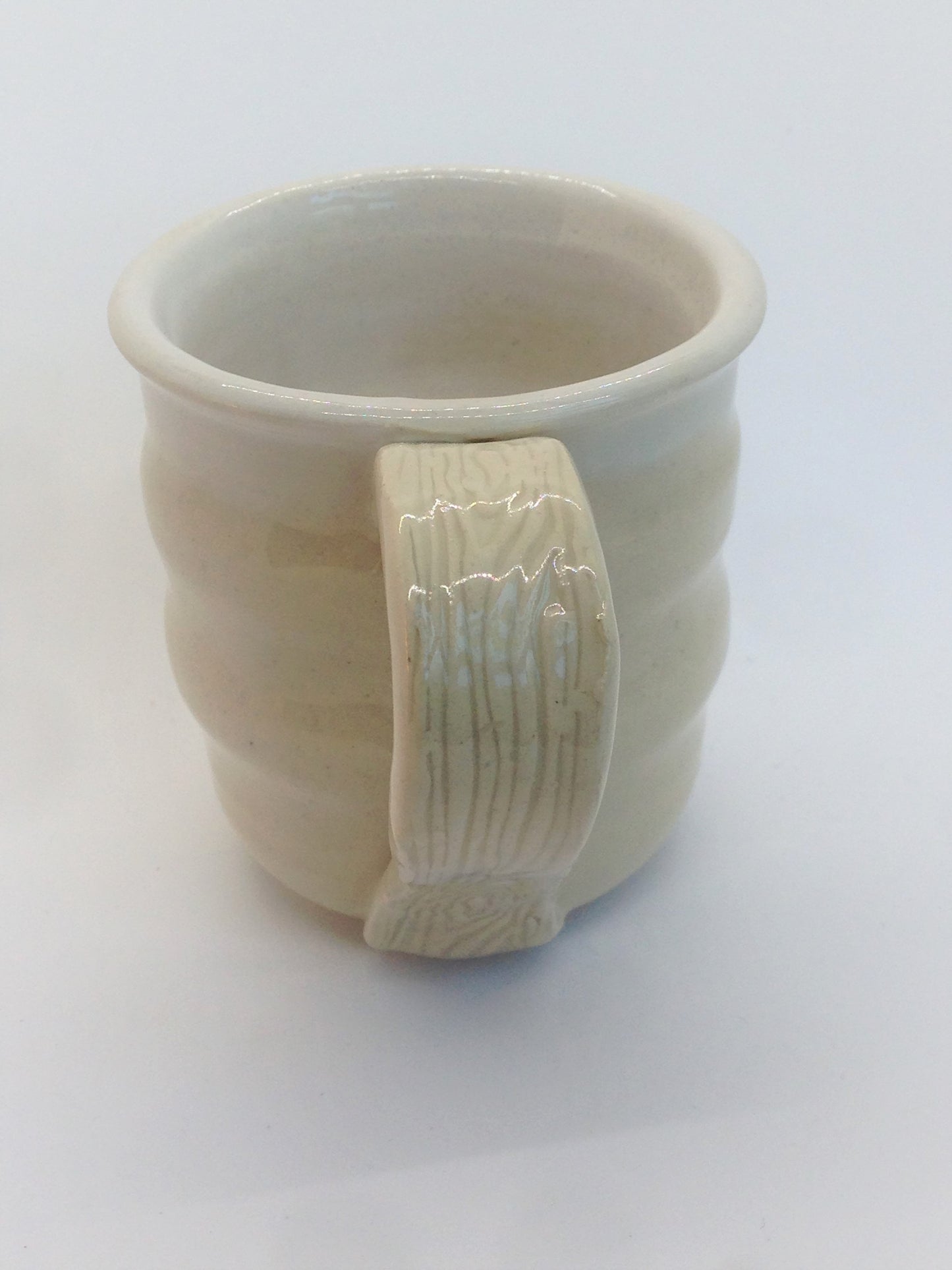 White Bark-Handle Mug